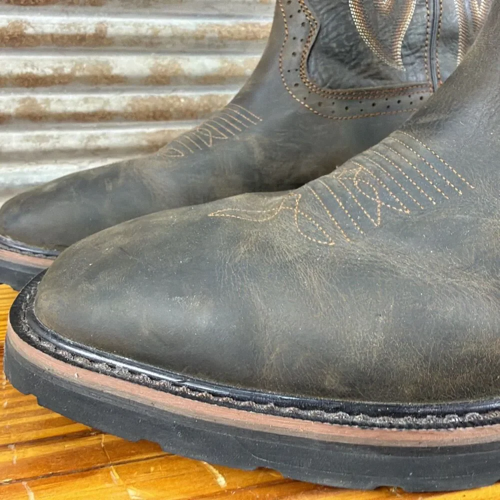 Wolverine Rancher Square Toe Boots Mens US 13M Soft Toe Wellington PRISTINE!!